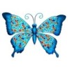 Signes Grimalt By SIGRIS - Adorno Pared Mariposa Azul de Metal Y Cristal | Figura de Animal Figuras De Resina Para Jardin cm