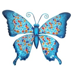 Signes Grimalt By SIGRIS - Adorno Pared Mariposa Azul de Metal Y Cristal | Figura de Animal Figuras De Resina Para Jardin cm