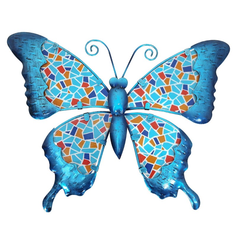 Signes Grimalt By SIGRIS - Adorno Pared Mariposa Azul de Metal Y Cristal | Figura de Animal Figuras De Resina Para Jardin cm