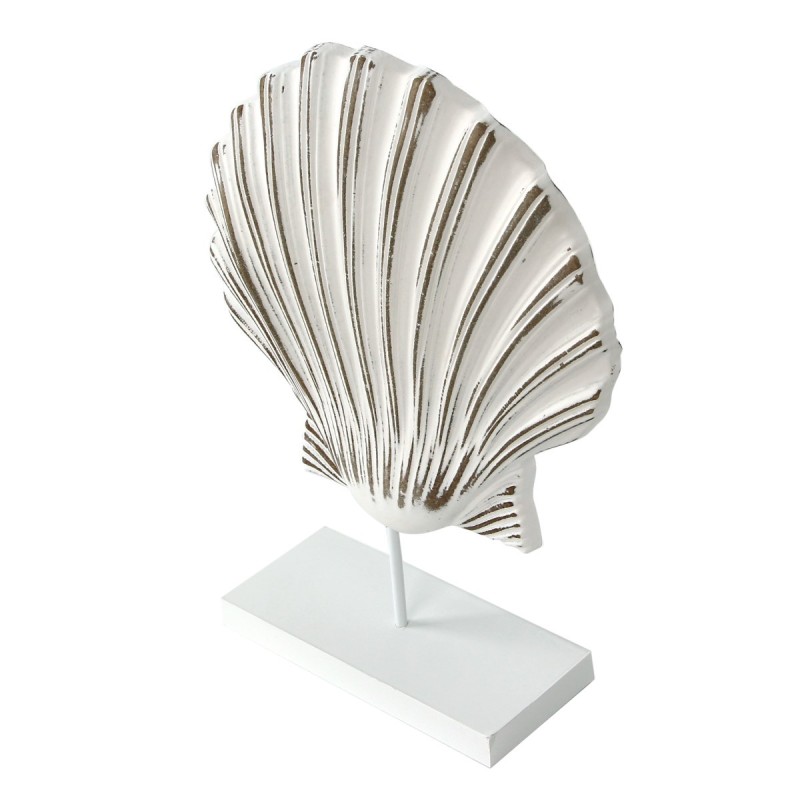 Signes Grimalt By SIGRIS - Figura Concha Mar Blanco de Mdf | Figura Marinera Figura Marinera Figuras De Marineros 32x8x25cm