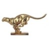 Signes Grimalt By SIGRIS - Figura Jaguar con base Dorado de Resina | Figura Figuras Decorativas Decoracion Salon 21x8x46cm