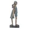 By SIGRIS Figura Pareja de Pie Dorado de Resina 39X8X15cm Figura de Persona Decoración Hogar Figuras De Resina Para Jardin