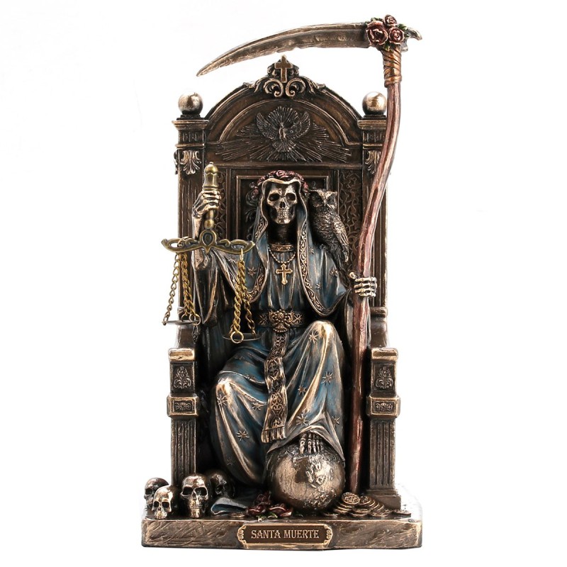 Signes Grimalt By SIGRIS - Figura Diosa Santa Muerte Dorado de Resina | Figura de Persona Figuras De Resina Para Jardin Figura R