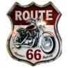 Signes Grimalt By SIGRIS - Placa Route 66 Rojo de Metal | Placa de Metal Decoracion Pared Decoracion Pared Metal 35x1x30cm