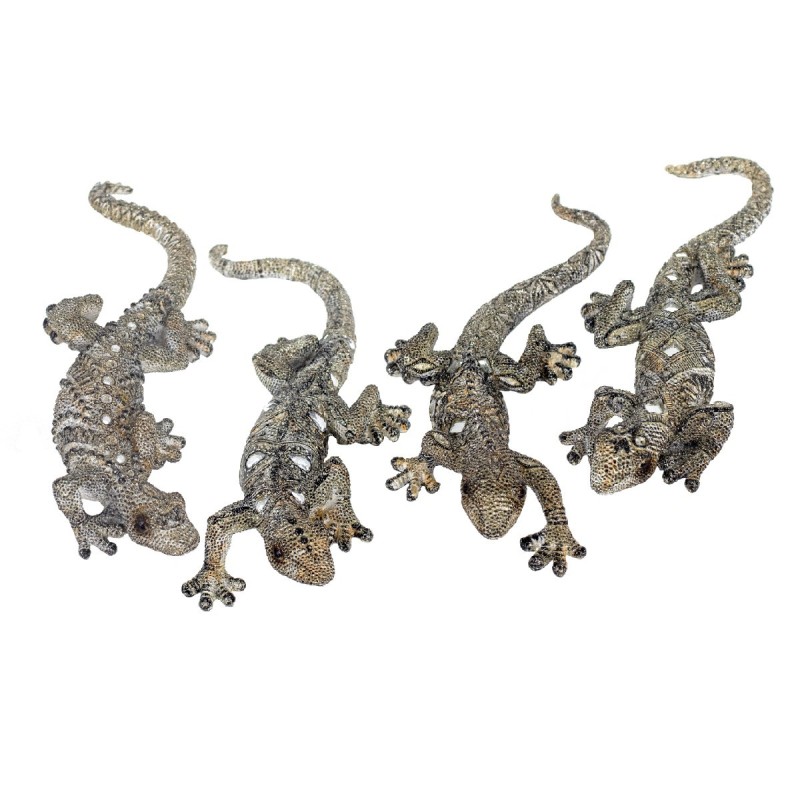 By SIGRIS Lagarto 4 Diferentes Plateados Incluye 4 Unidades Figuras Animales Colección Étnico Signes Grimalt Decor And Go