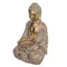 Signes Grimalt By SIGRIS - Figura Buda Sujetando Cuenco Dorado de Resina | Figura de Buda Figuras De Resina Para Jardin Figura R