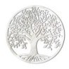 By SIGRIS Adorno Arbol de la Vida Blanco de Metal 50X1X50cm Aplique Metal Mandalas Decorativos Mandalas Decorativos Pared