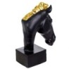 Signes Grimalt By SIGRIS - Figura Cabeza Caballo Negro de Resina | Figura Figuras Decorativas Decoracion Salon 21x8x14cm