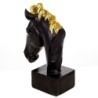 Signes Grimalt By SIGRIS - Figura Cabeza Caballo Negro de Resina | Figura Figuras Decorativas Decoracion Salon 21x8x14cm