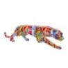 By SIGRIS Figura Leopardo Multicolor de Resina 14X9X48cm Figura de Animal Figuras Decoracion Figuras Decoracion Modernas