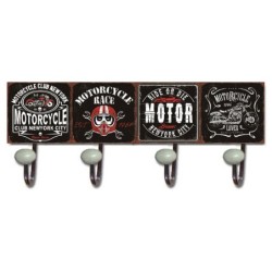 Signes Grimalt By SIGRIS - Percha Motorcycle Negro de Metal | Perchero Decoracion Pared Decoracion Pared Metal 18x7x40cm