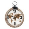 Signes Grimalt By SIGRIS - Reloj Pared Mapamundi Blanco de Mdf | Reloj Reloj Vintage Pared Reloj Pared Vintage 54x7x40cm