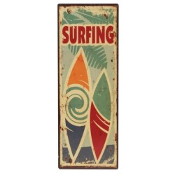 By SIGRIS Cuadros 13X36 Cm. Surf Incluye 3 Unidades Adorno Pared Placas Metal Colección Surf Signes Grimalt Decor And Go