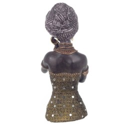 Signes Grimalt By Sigris - Figuras Decorativas | Figura Africana - Figuras de Resina - 28 x 12 x 12  cm | Color: Dorado