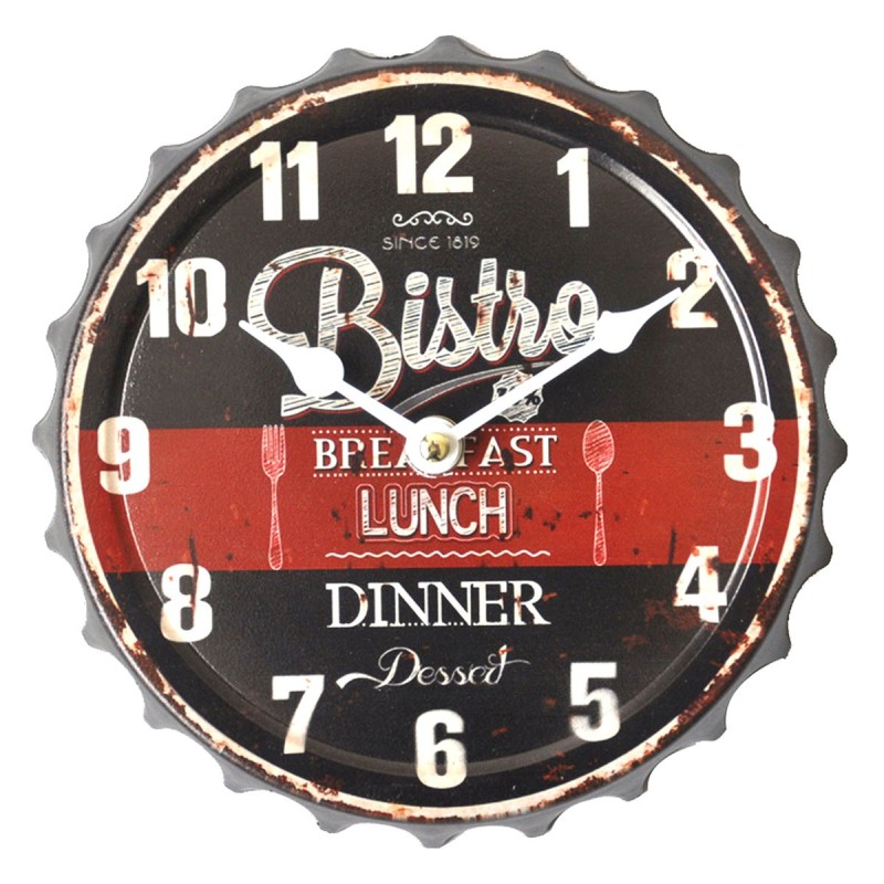 Signes Grimalt By SIGRIS - Reloj Pared Bistro Negro de Metal | Reloj Reloj Vintage Pared Reloj Pared Vintage 20x3x20cm