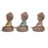 Signes Grimalt By Sigris - Figuras Decorativas | Budas Decorativos - Figuras de Budas Meditando, Pack de 3 - 9x6x6 cm