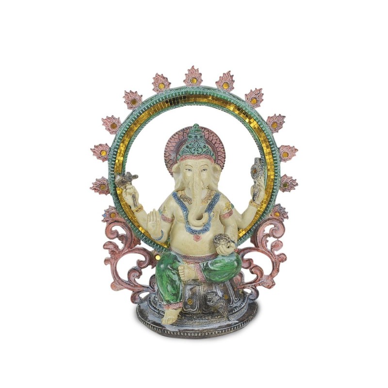 Signes Grimalt By Sigris - Figuras Decorativas | Figura Dios Ganesha Resina - 31 x 14 x 25,5  cm | Color: Multicolor