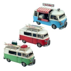 By Sigris - Figura Decorativa | Adorno Furgoneta Surf + Carrito de los Helados - Pack de 3 Furgonetas  Decor And Go