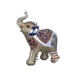 By SIGRIS Figura Elefante Gris de Resina 16X6X13cm Figura de Elefante Decoración Hogar Figuras De Resina Para Jardin