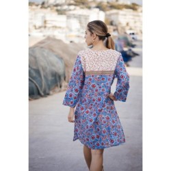 Isla Bonita by SIGRIS - Kurta | Vestido Corto de Verano para Mujer Fabricado en Algodón - Vestido Playero Estampado