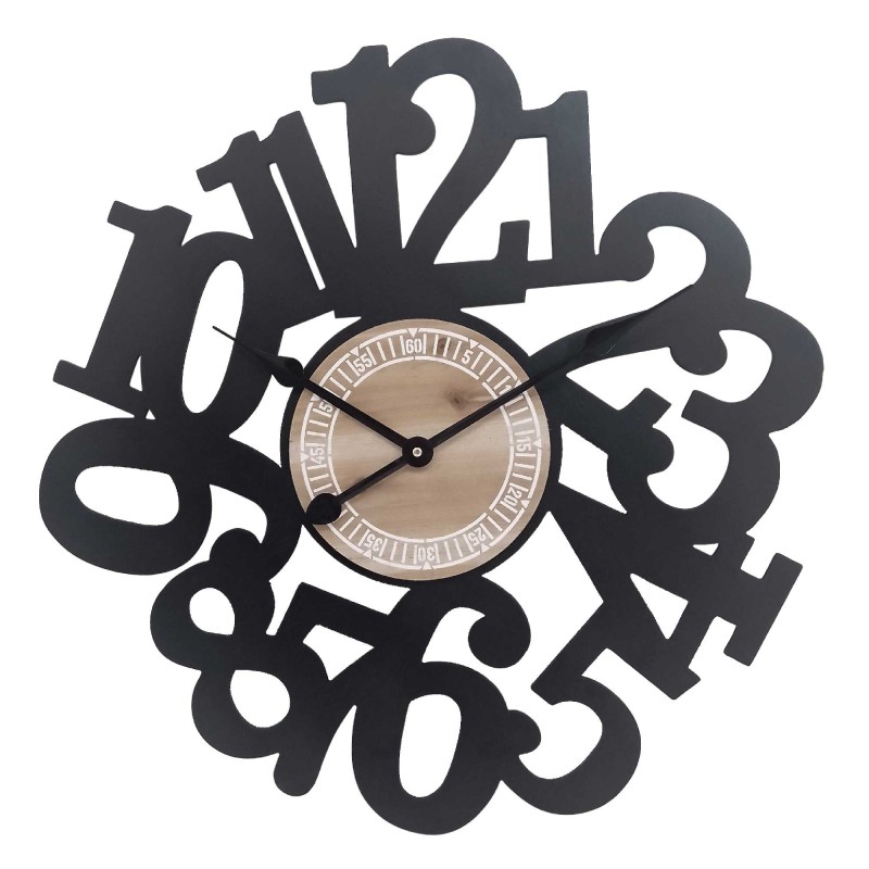 Signes Grimalt By SIGRIS - Reloj Abstracto Negro de Metal | Reloj Reloj Vintage Pared Reloj Pared Vintage 60x5x60cm