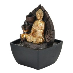 Signes Grimalt By SIGRIS - Fuente buda con luz Dorado de Resina | Fuente Budas De La Suerte Buda Suerte 18x13x13cm