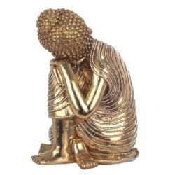 Signes Grimalt By SIGRIS - Figura Buda Sentado Dorado de Resina | Figura de Buda Figuras De Resina Para Jardin Figura Resina Dec