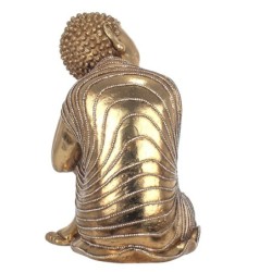 Signes Grimalt By SIGRIS - Figura Buda Sentado Dorado de Resina | Figura de Buda Figuras De Resina Para Jardin Figura Resina Dec