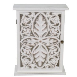 Signes Grimalt By SIGRIS - Llavero mosaico flor Blanco de Mdf | cuelgallaves Cuelgallaves Cuelga Llaves 27x8x20cm