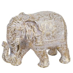 Signes Grimalt By SIGRIS - Figura Elefante Dorado de Resina | Figura de Elefante Figuras De Resina Para Jardin Figura Resina Dec