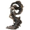 By SIGRIS Figura Diosa Griega Nyx Gris de Resina 27X11X16cm Figura Bronce Figuras Decorativas Decoracion Original