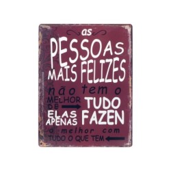 By SIGRIS Placa Pared Pessoas Felizes Adorno Pared Placas Metal Colección Industrial Signes Grimalt Decor And Go