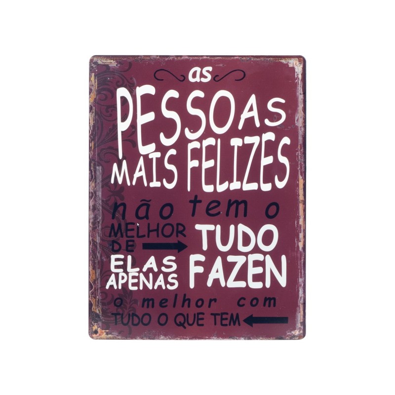 By SIGRIS Placa Pared Pessoas Felizes Adorno Pared Placas Metal Colección Industrial Signes Grimalt Decor And Go