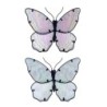 By SIGRIS Figura de Animal Multicolor de Metal y Cristal 17*1*24cm Set de 2 Unidades Figura Mariposas 2 Unidades