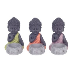 By SIGRIS T-Light Buda Aniñado Incluye 3 Unidades Figuras Budas Colección Oriental Signes Grimalt Decor And Go