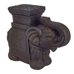 Signes Grimalt By SIGRIS - Figura Elefante Negro de Resina | Figura de Elefante Figuras De Resina Para Jardin Figura Resina Deco