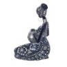 Signes Grimalt By Sigris - Figuras Decorativas | Figura en Resina de Africana en Color Plata - 20 x 10 x 17 cm