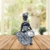 Signes Grimalt By Sigris - Figuras Decorativas | Figura en Resina de Africana en Color Plata - 18 x 11 x 11 cm