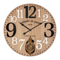 Signes Grimalt By SIGRIS - Reloj Pared Marrón de Mdf | Reloj Reloj Vintage Pared Reloj Pared Vintage 58x4x58cm