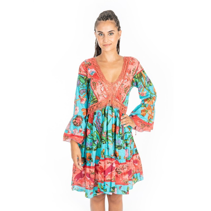 Isla Bonita by SIGRIS - Vestidos | Vestido Corto para el Verano con Diseño Bohemio - Vestido Playero de Mujer