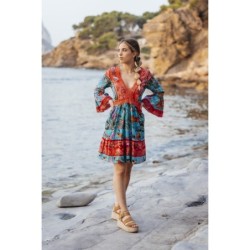 Isla Bonita by SIGRIS - Vestidos | Vestido Corto para el Verano con Diseño Bohemio - Vestido Playero de Mujer