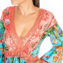 Isla Bonita by SIGRIS - Vestidos | Vestido Corto para el Verano con Diseño Bohemio - Vestido Playero de Mujer