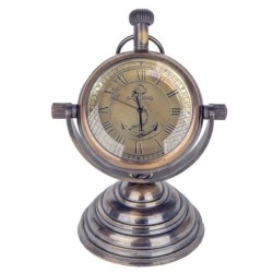 ORIGEN Home Decor - Reloj de mesa   Decoracion | Relojes Sobremesa Plateado - 10x5x7 cm