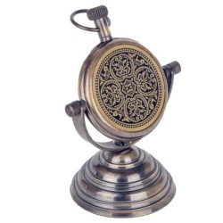 ORIGEN Home Decor - Reloj de mesa   Decoracion | Relojes Sobremesa Plateado - 10x5x7 cm