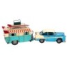 Signes Grimalt  By Sigris - Figura Coche con Caravana  Regalo | Vehiculos Azul - 15x16x40 cm