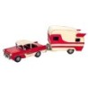 Signes Grimalt  By Sigris - Figura Coche con Caravana  Regalo | Vehiculos Rojo - 13x9x42 cm