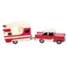 Signes Grimalt  By Sigris - Figura Coche con Caravana  Regalo | Vehiculos Rojo - 13x9x42 cm