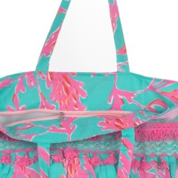 Isla Bonita By Sigris - Bolso grande para mujer con manijas y cremallera | Ideal para la playa - 100% Algodón