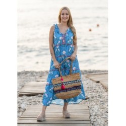 Isla Bonita By Sigris - Bolso de mujer grande con cierre de botones | Ideal para ir a la playa o de compras -