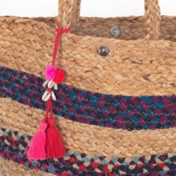 Isla Bonita By Sigris - Bolso de mujer grande con cierre de botones | Ideal para ir a la playa o de compras -